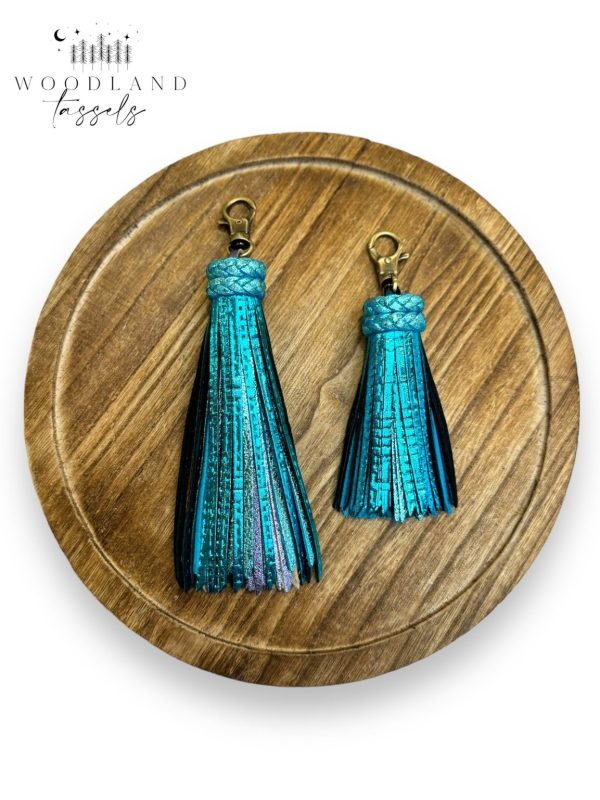 Product Image for  Sky Blue Leather Tassel