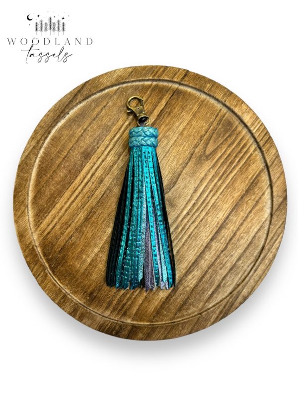 Product Image for  Sky Blue Leather Tassel