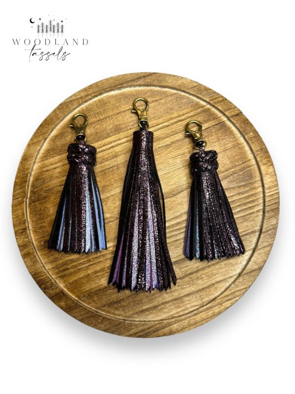 Product Image for  Sparkling Merlot Leather Tassel