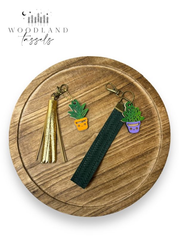 Product Image for  Sassy Succulent Wood Bag Charm