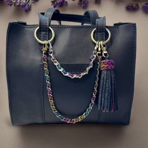 Product Image for  Rainbow Leather and Metal Bag Chain