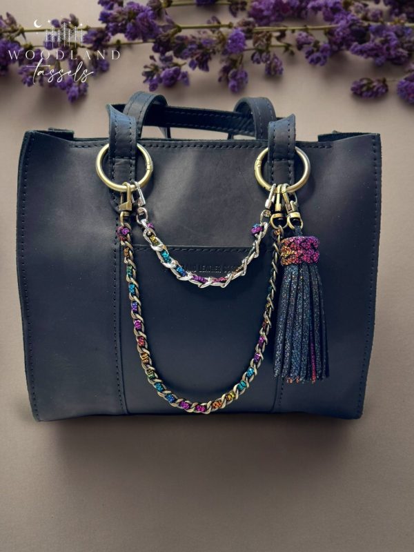 Product Image for  Rainbow Leather and Metal Bag Chain