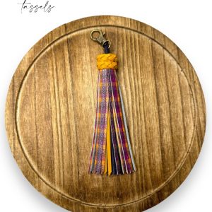 Product Image for  Purple Plaid Leather Tassel