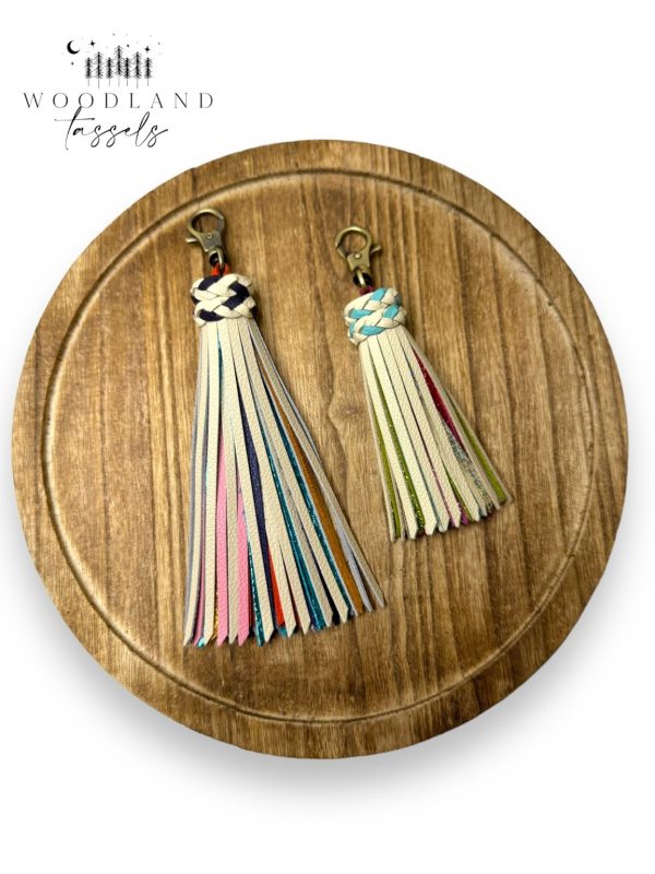 Product Image for  Bone Rainbow Leather Tassel