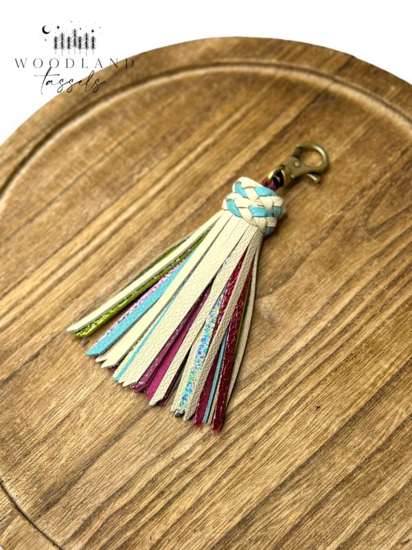 Product Image for  Bone Rainbow Leather Tassel