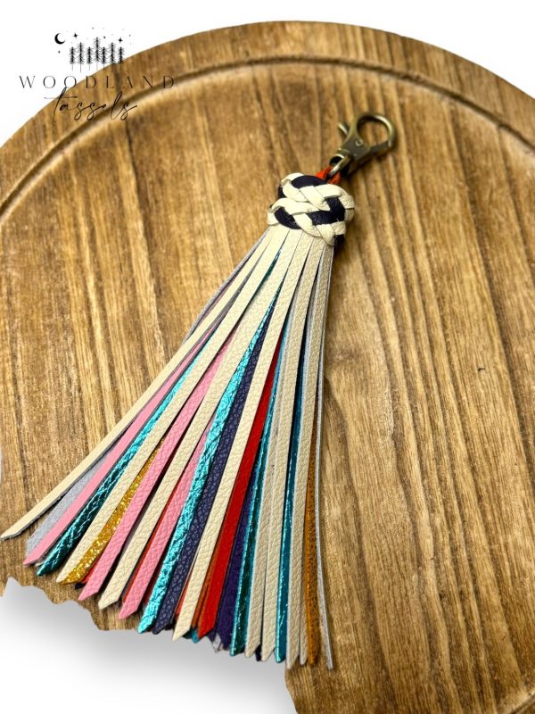 Product Image for  Bone Rainbow Leather Tassel