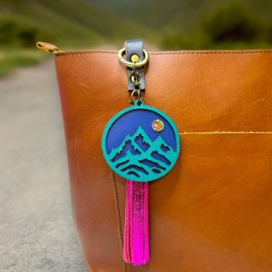 Product Image for  Mountain Leather Purse Charm