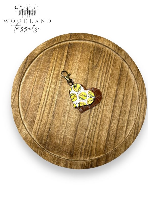 Product Image for  Softball Love Leather Charm