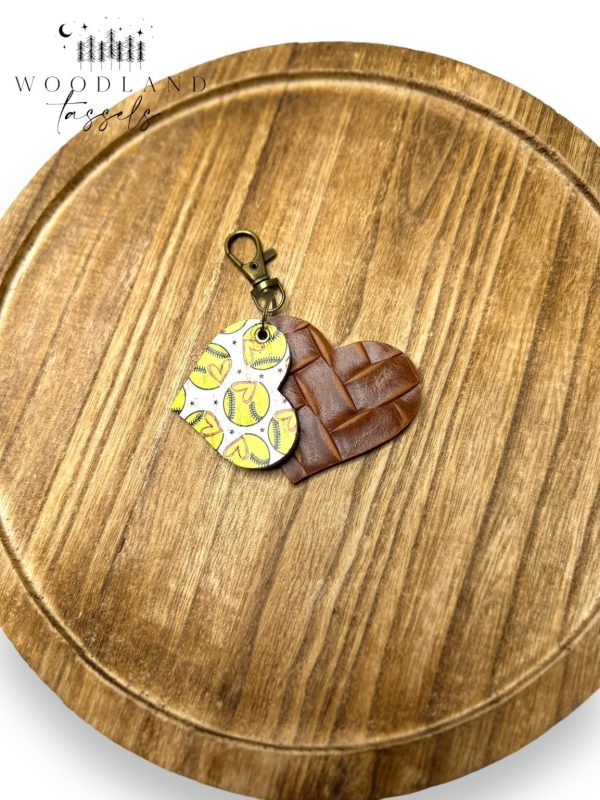 Product Image for  Softball Love Leather Charm