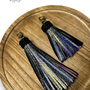 Product Image for  Black Pearl Leather Tassel