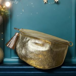 Product Image for  Vera Leather Metallic Sling Bag