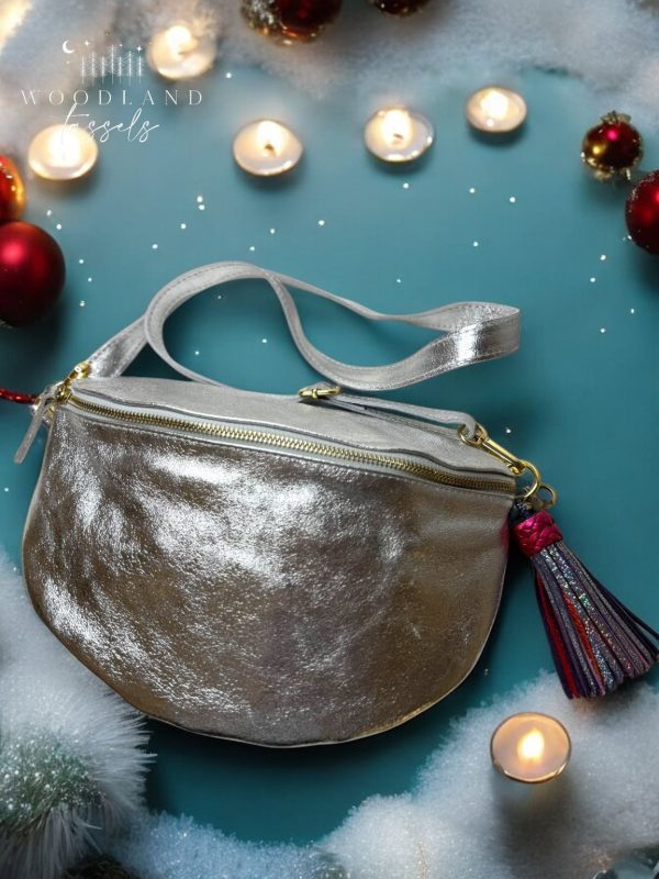 Product Image for  Vera Leather Metallic Sling Bag