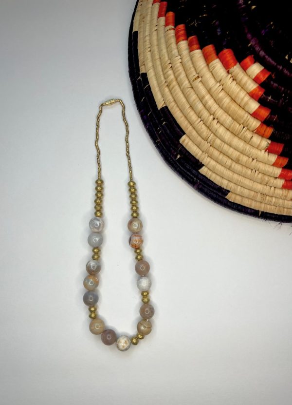 Product Image for  agate stone with gold brass