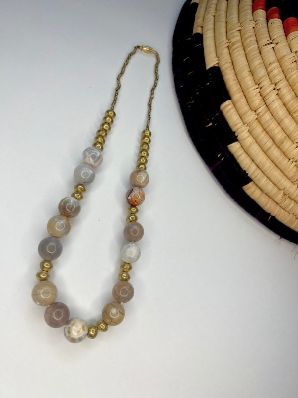 Product Image for  agate stone with gold brass