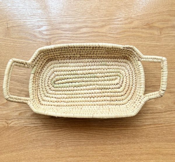 Product Image for  Natural color Woven Baskets Serving Trays with Handles