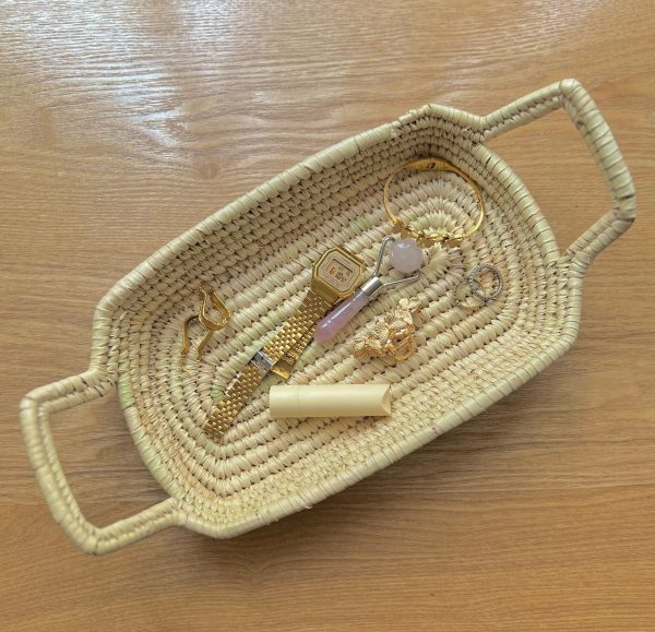 Product Image for  Natural color Woven Baskets Serving Trays with Handles