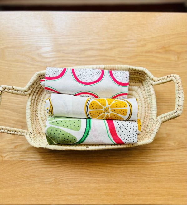 Product Image for  Natural color Woven Baskets Serving Trays with Handles