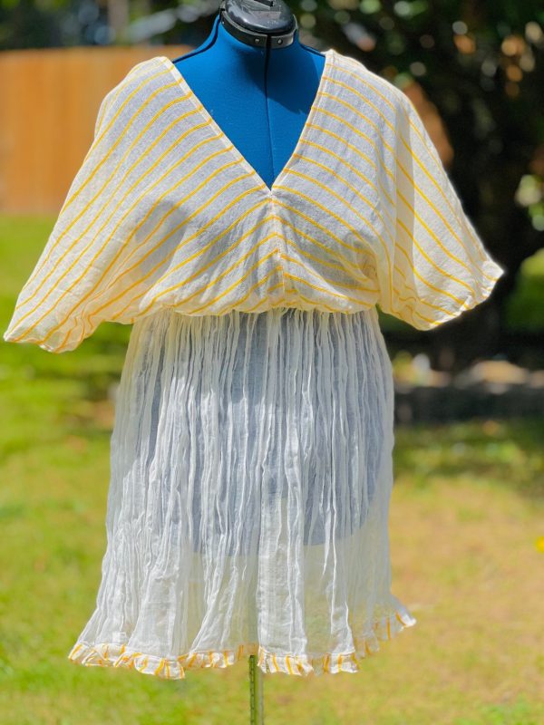 Product Image for  Summer Maxi Swimsuit yellow stripes Dress