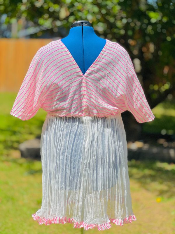 Product Image for  Summer Maxi Swimsuit pink stripes Dress