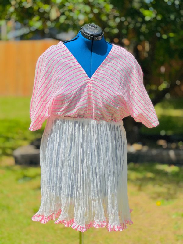 Product Image for  Summer Maxi Swimsuit pink stripes Dress