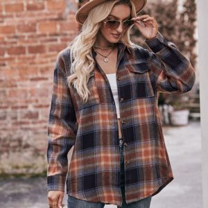 Product Image for  Plaid Dropped Shoulder Longline Shirt