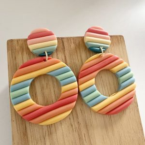 Product Image for  Round Shape Wooden Dangle Earrings