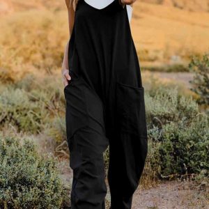 Product Image for  Double Take Full Size V-Neck Sleeveless Jumpsuit with Pockets