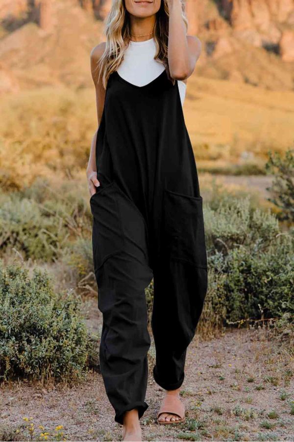 Product Image for  Double Take Full Size V-Neck Sleeveless Jumpsuit with Pockets