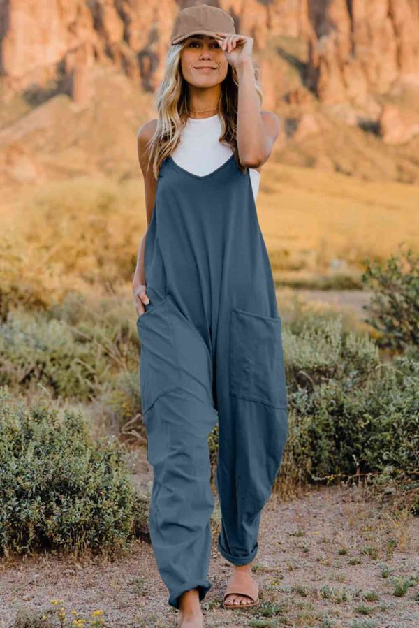 Product Image for  Double Take Full Size V-Neck Sleeveless Jumpsuit with Pockets