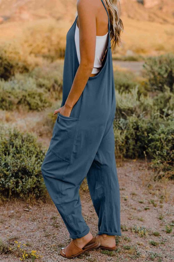 Product Image for  Double Take Full Size V-Neck Sleeveless Jumpsuit with Pockets