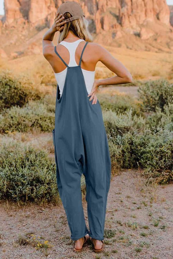 Product Image for  Double Take Full Size V-Neck Sleeveless Jumpsuit with Pockets