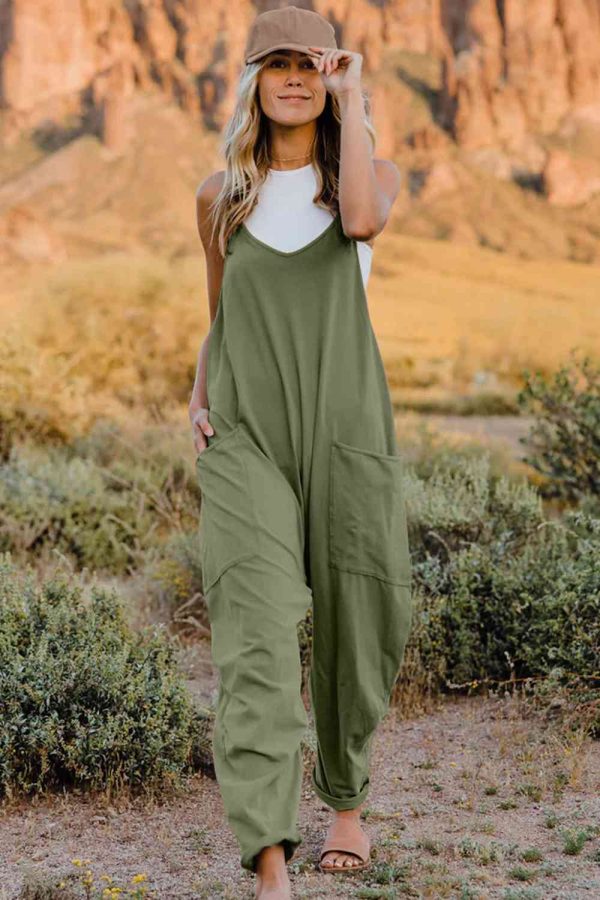 Product Image for  Double Take Full Size V-Neck Sleeveless Jumpsuit with Pockets