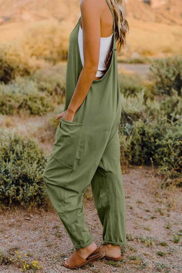 Product Image for  Double Take Full Size V-Neck Sleeveless Jumpsuit with Pockets