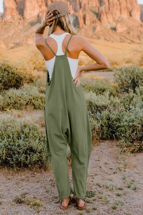 Product Image for  Double Take Full Size V-Neck Sleeveless Jumpsuit with Pockets