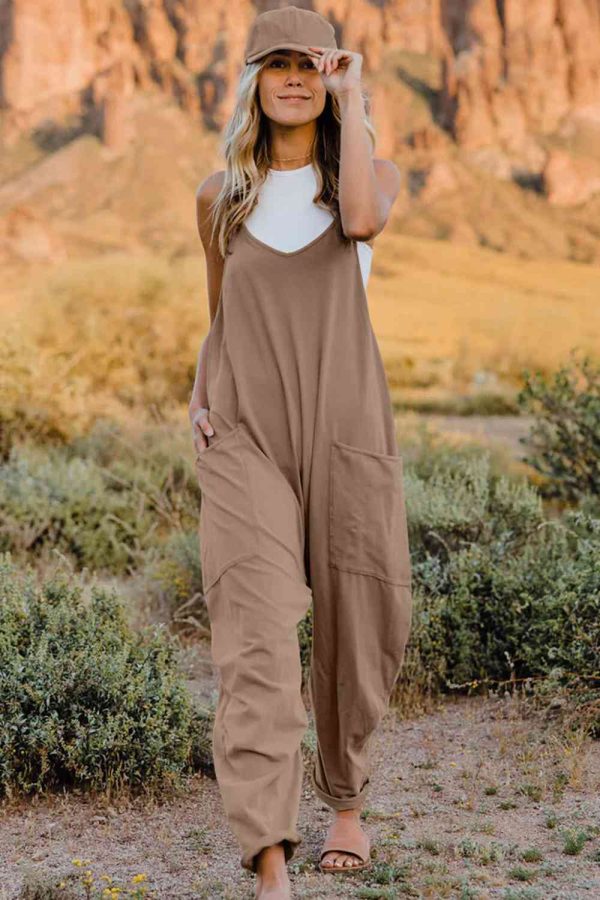 Product Image for  Double Take Full Size V-Neck Sleeveless Jumpsuit with Pockets