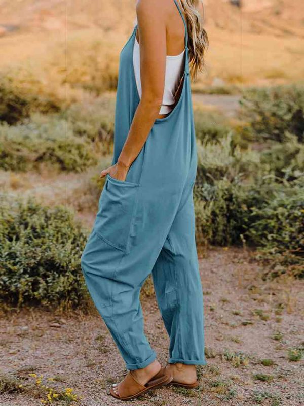 Product Image for  Double Take Full Size V-Neck Sleeveless Jumpsuit with Pockets