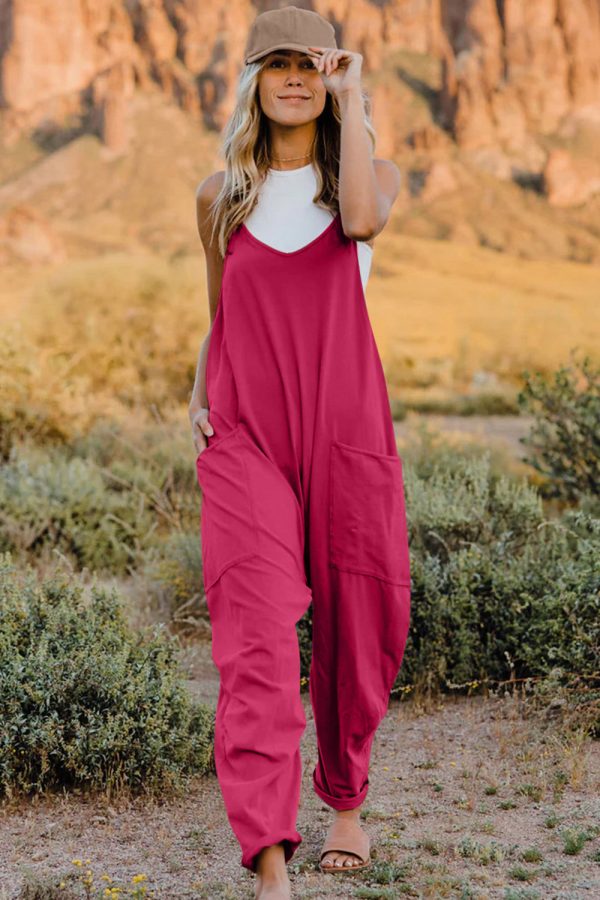 Product Image for  Double Take Full Size V-Neck Sleeveless Jumpsuit with Pockets