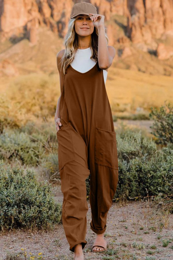 Product Image for  Double Take Full Size V-Neck Sleeveless Jumpsuit with Pockets