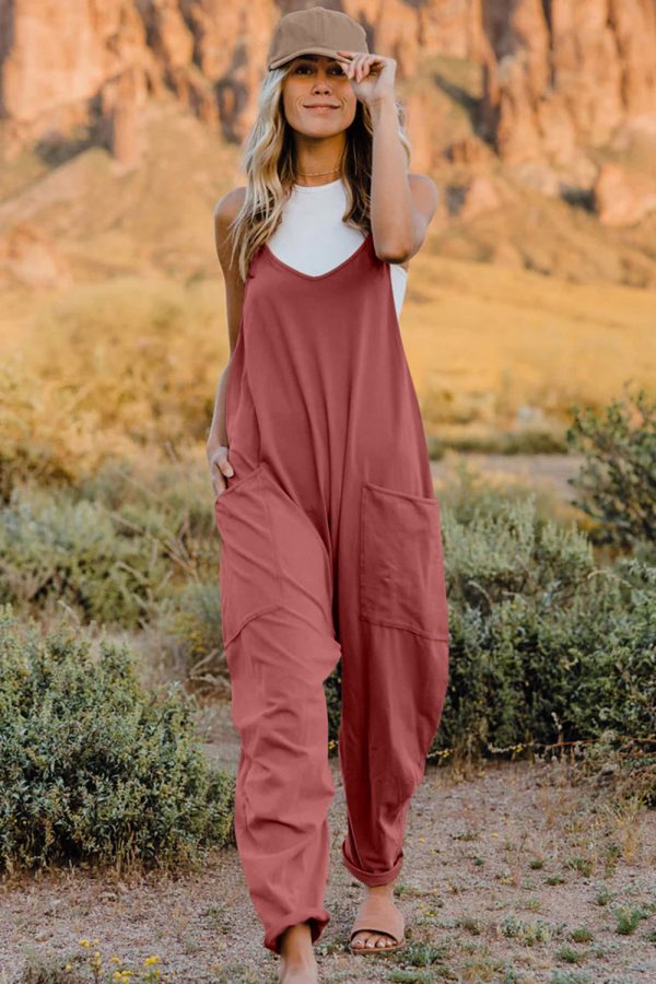 Product Image for  Double Take Full Size V-Neck Sleeveless Jumpsuit with Pockets