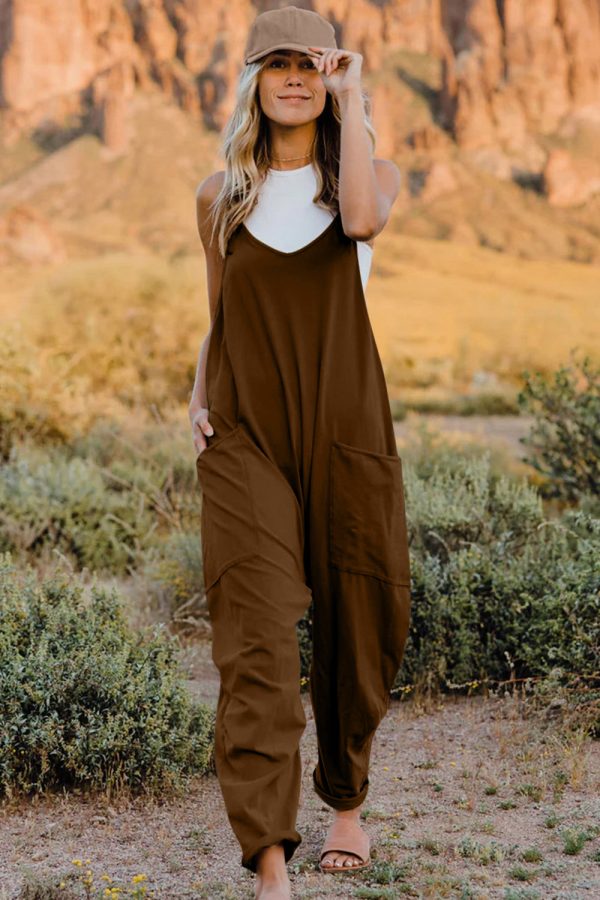 Product Image for  Double Take Full Size V-Neck Sleeveless Jumpsuit with Pockets