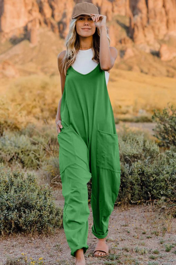 Product Image for  Double Take Full Size V-Neck Sleeveless Jumpsuit with Pockets