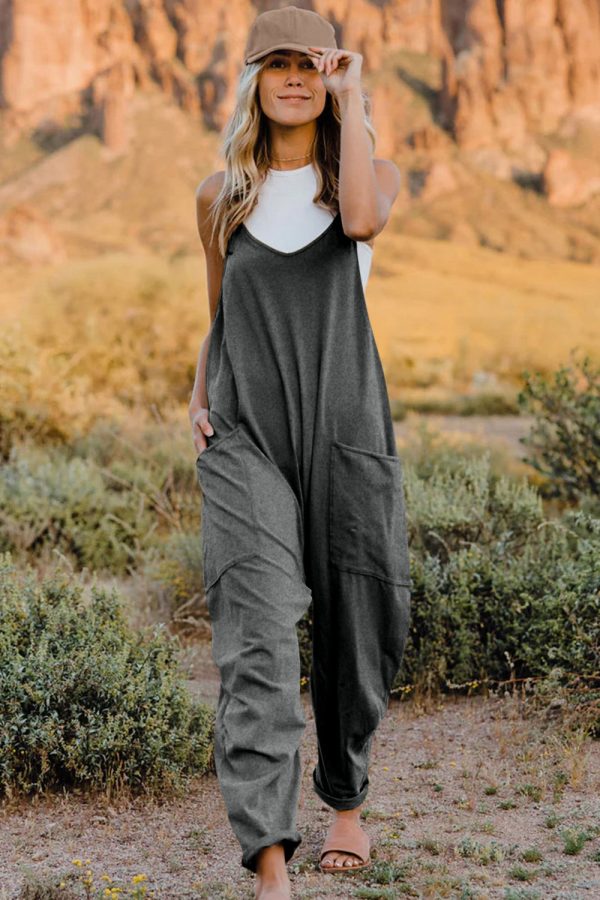 Product Image for  Double Take Full Size V-Neck Sleeveless Jumpsuit with Pockets