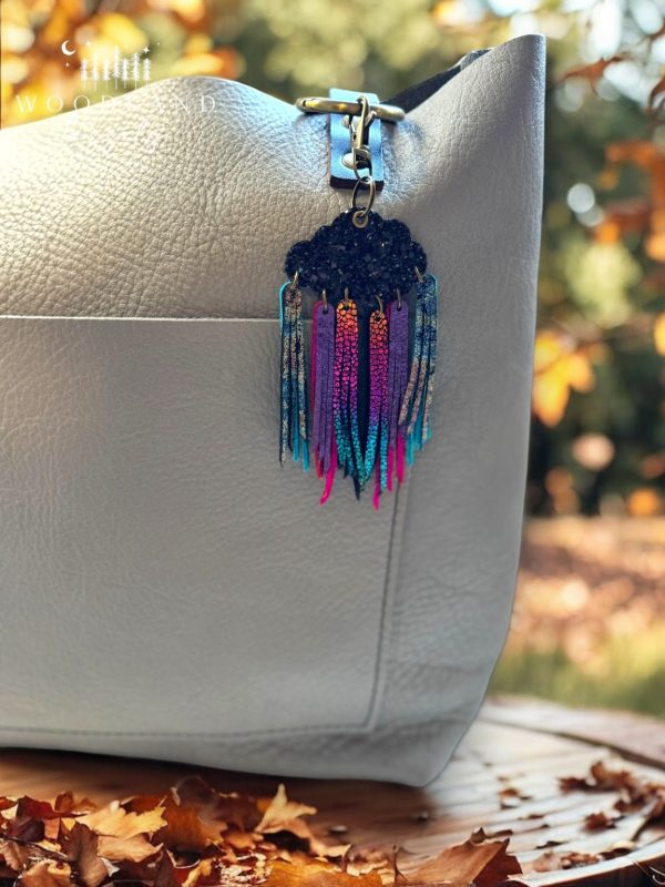 Product Image for  Cloudburst Leather Bag Charm