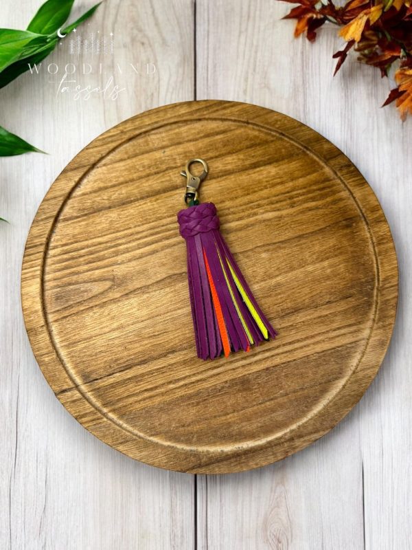 Product Image for  Fuchsia Rainbow Leather Tassel