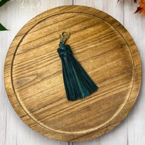 Product Image for  Dark Teal Leather Tassel