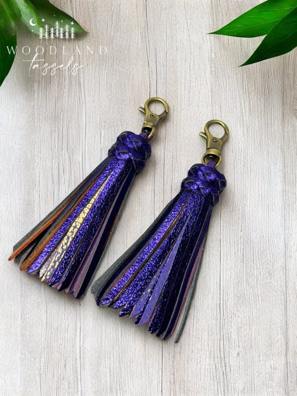 Product Image for  Amethyst Leather Tassel