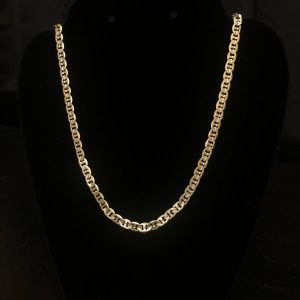 Product Image for  14k Gold Plated Mariner Chain 24″ 6mm Textured