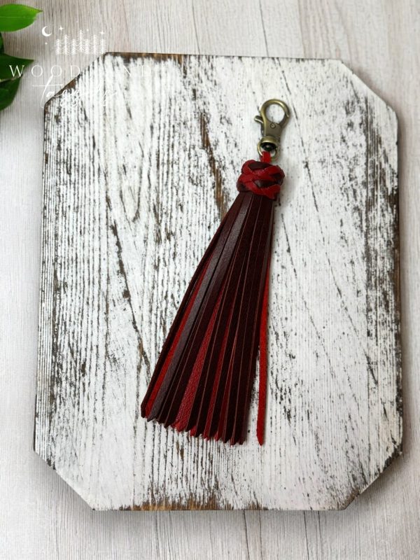 Product Image for  Maroon and Crimson Leather Tassel