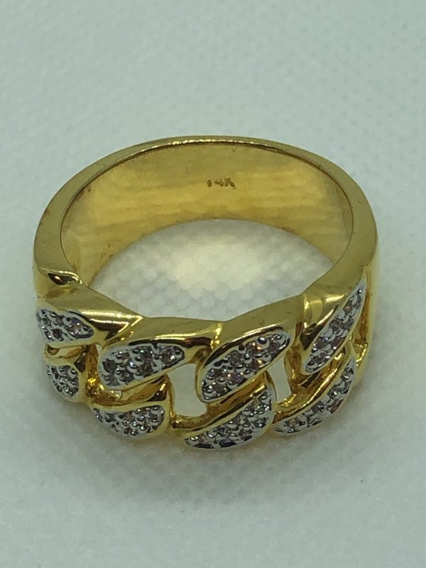 Product Image for  14k Gold Plated Men’s Cuban Ring