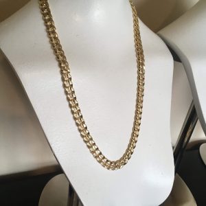 Product Image for  14k Yellow Gold Plated Cuban Chain 24″ 10mm Textured